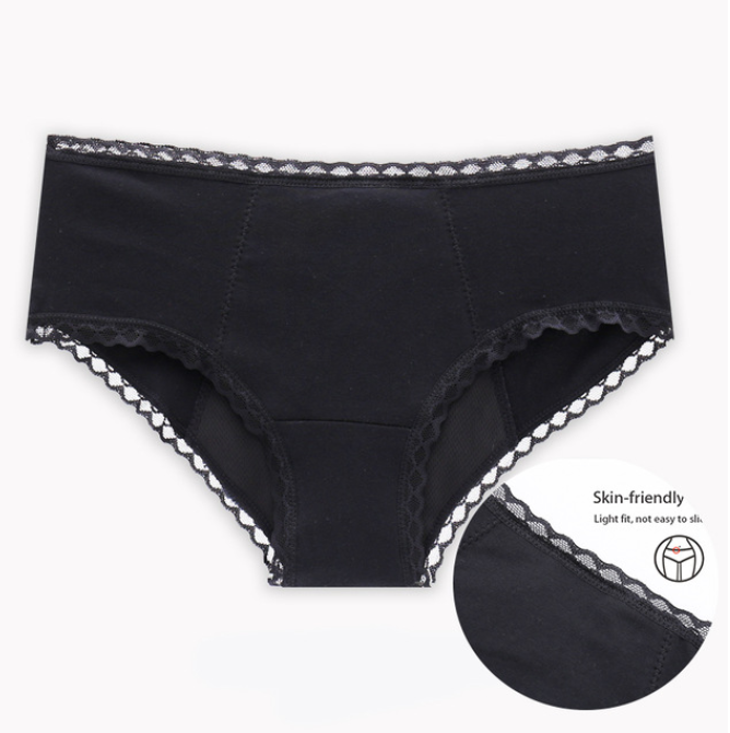 Pair of leak proof menstrual underwear, alternative view.