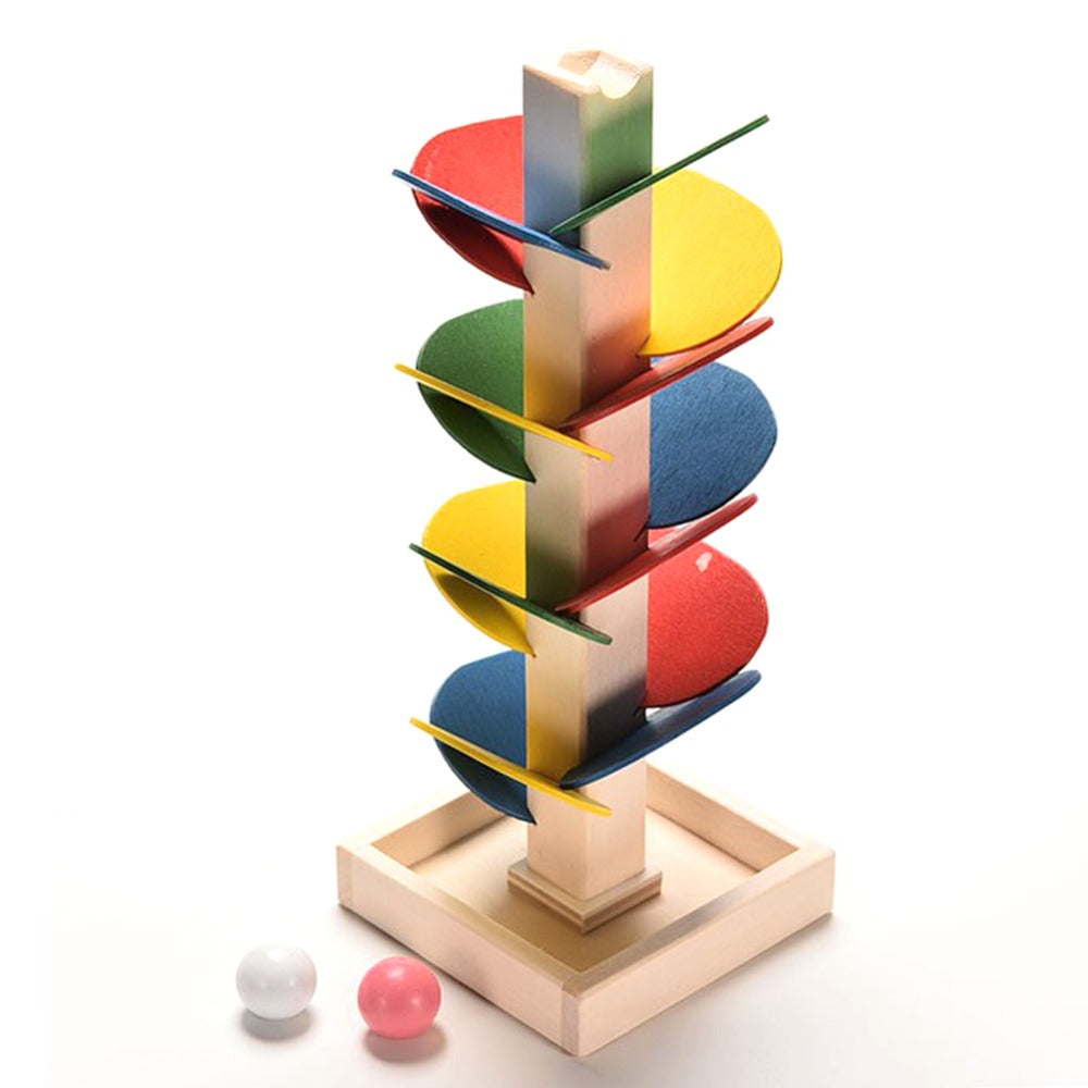 Wooden Tree Montessori Marble Ball Run