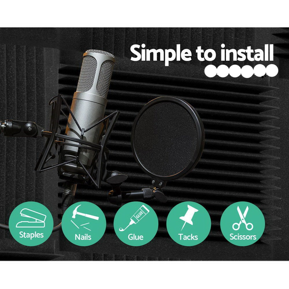 Sound Absorption/Acoustic Panels - Foam Eggshell 30x30CM - 60 Pieces