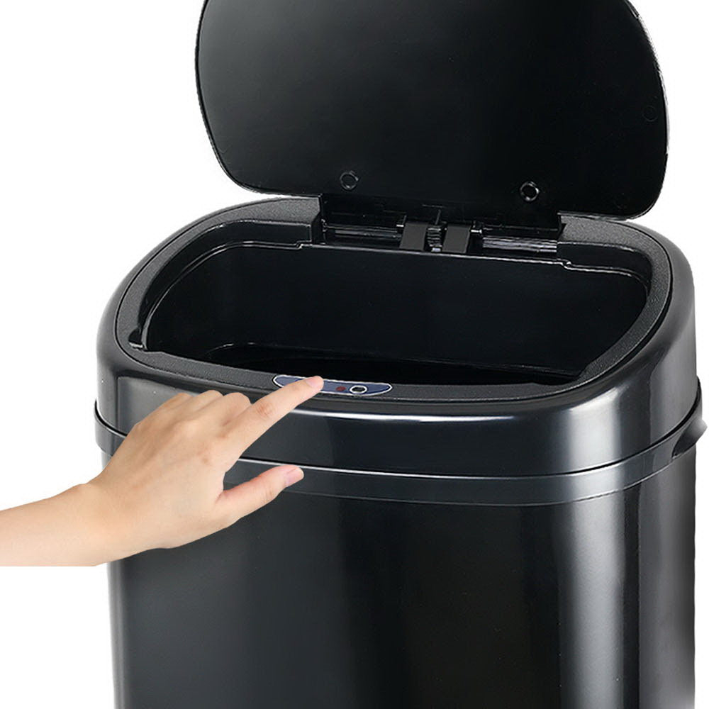 Rubbish Bin - Black - 58L Motion Sensor