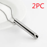Slow Breathing Pendant Necklace - Stainless Steel