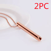 Slow Breathing Pendant Necklace - Stainless Steel