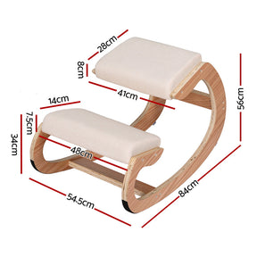 Artiss Kneeling Chair Ergonomic Posture Chair with Memory Foam Balance Stool for Home Office Gaming 120kg Weight Capacity Beige