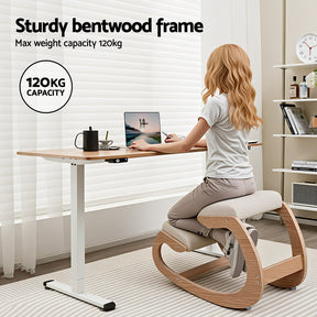 Artiss Kneeling Chair Ergonomic Posture Chair with Memory Foam Balance Stool for Home Office Gaming 120kg Weight Capacity Beige