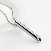 Breathing regulator necklace with a mouthpiece tip, additional view 4.