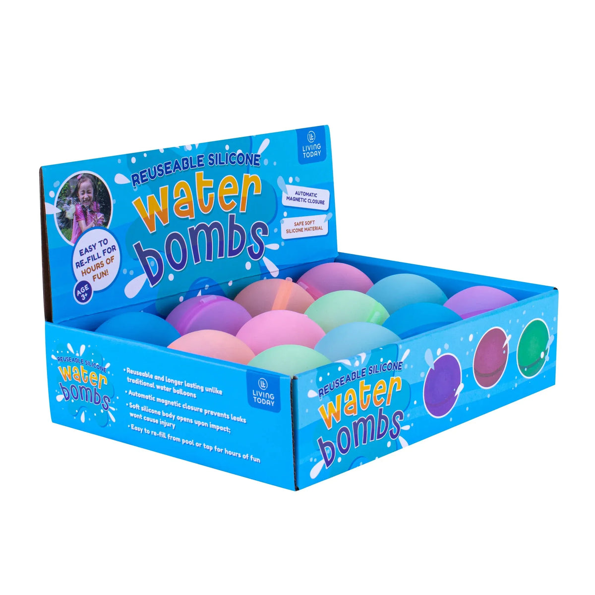 Reusable silicone water bomb, 6cm diameter silicone ball