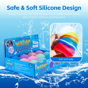 12 PcsMagnetic Closure Silicone Reuseable Water Bombs