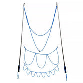 Double Pole Bubble Rope for Giant Bubble Show Outdoor Party Fun Activity - Blue