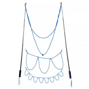 Double Pole Bubble Rope for Giant Bubble Show Outdoor Party Fun Activity - Blue
