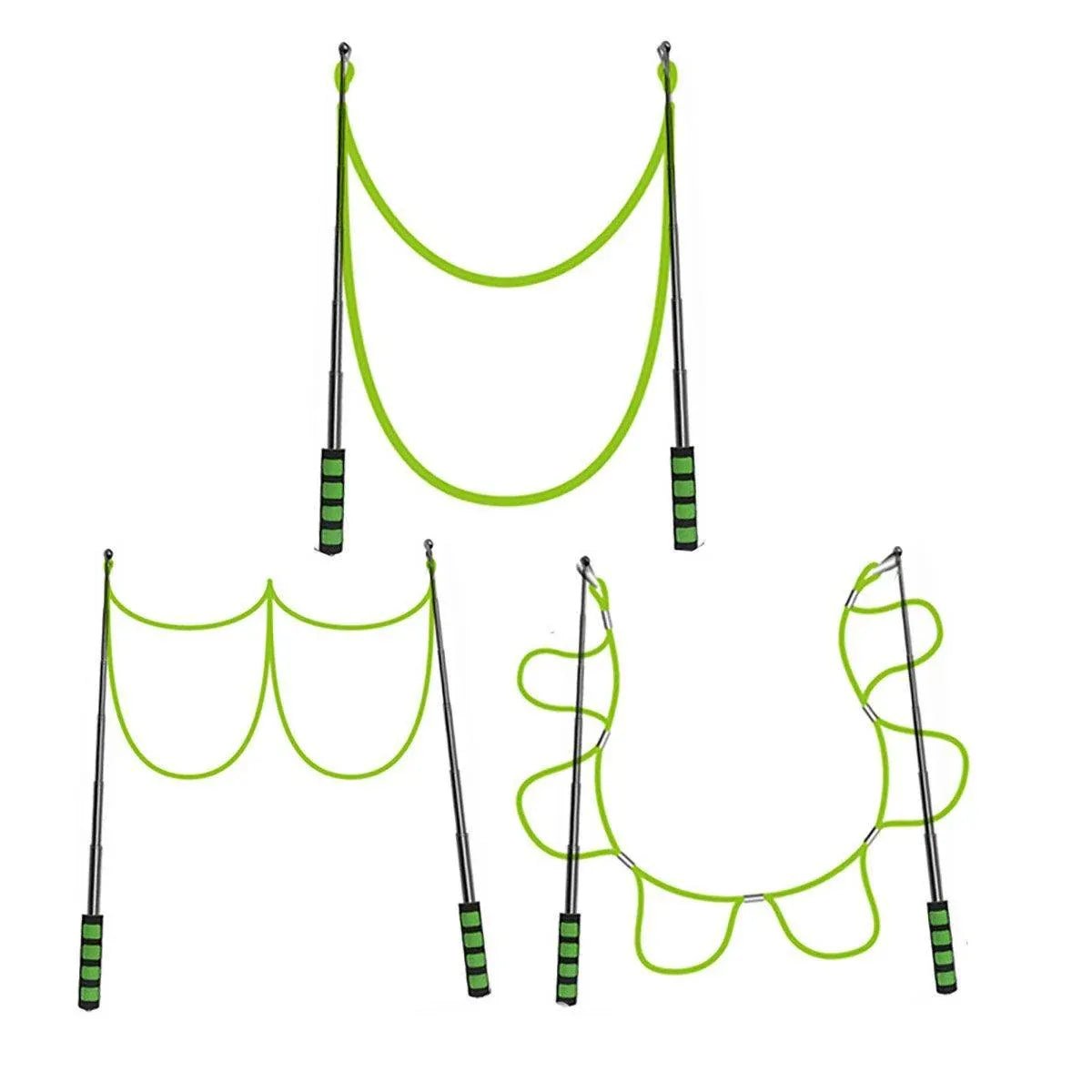 Double Pole Bubble Rope for Giant Bubble Show Outdoor Party Fun Activity - Blue