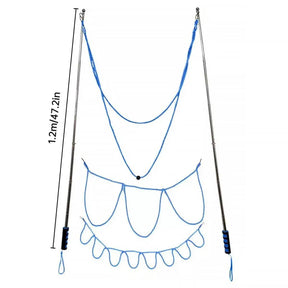 Double Pole Bubble Rope for Giant Bubble Show Outdoor Party Fun Activity - Blue