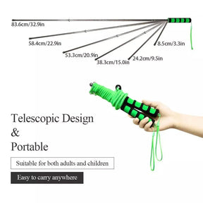 Double Pole Bubble Rope for Giant Bubble Show Outdoor Party Fun Activity - Blue