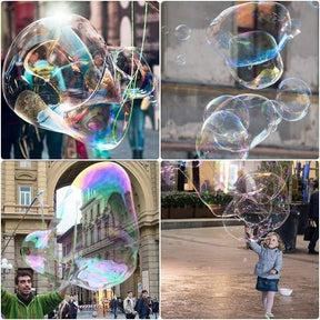Double Pole Bubble Rope for Giant Bubble Show Outdoor Party Fun Activity - Blue