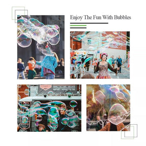 Double Pole Bubble Rope for Giant Bubble Show Outdoor Party Fun Activity - Blue