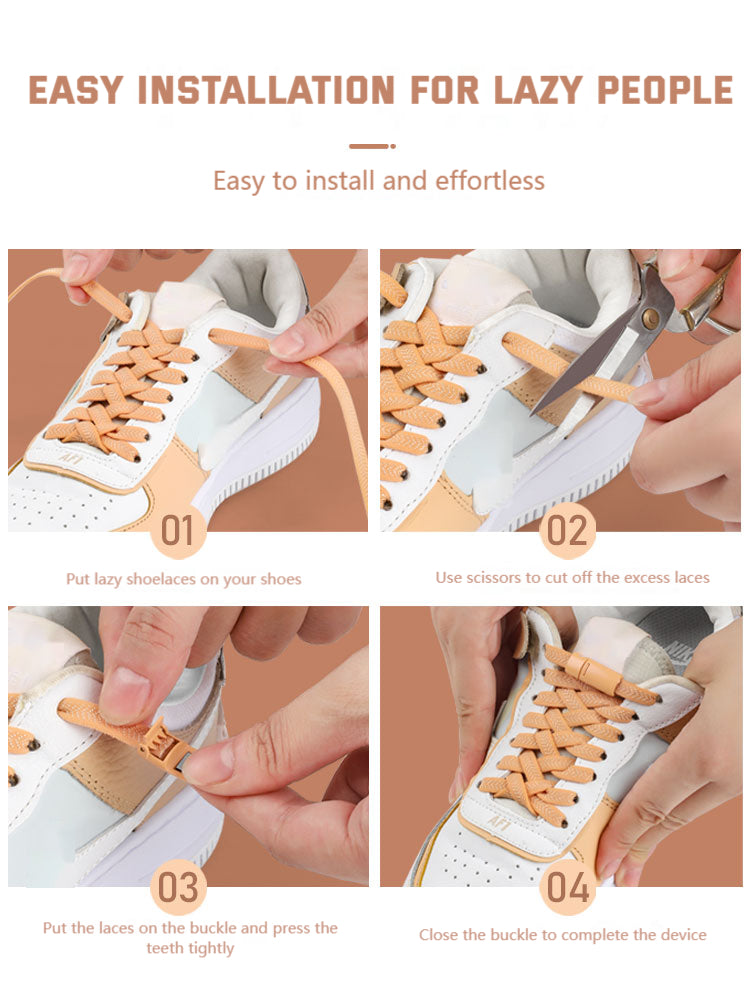 Magnetic no-tie shoe laces, alternative view