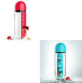 Two-In-One Water Bottle and 7 Day Pill Box