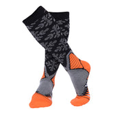 Pair of graduated compression socks, alternative view.