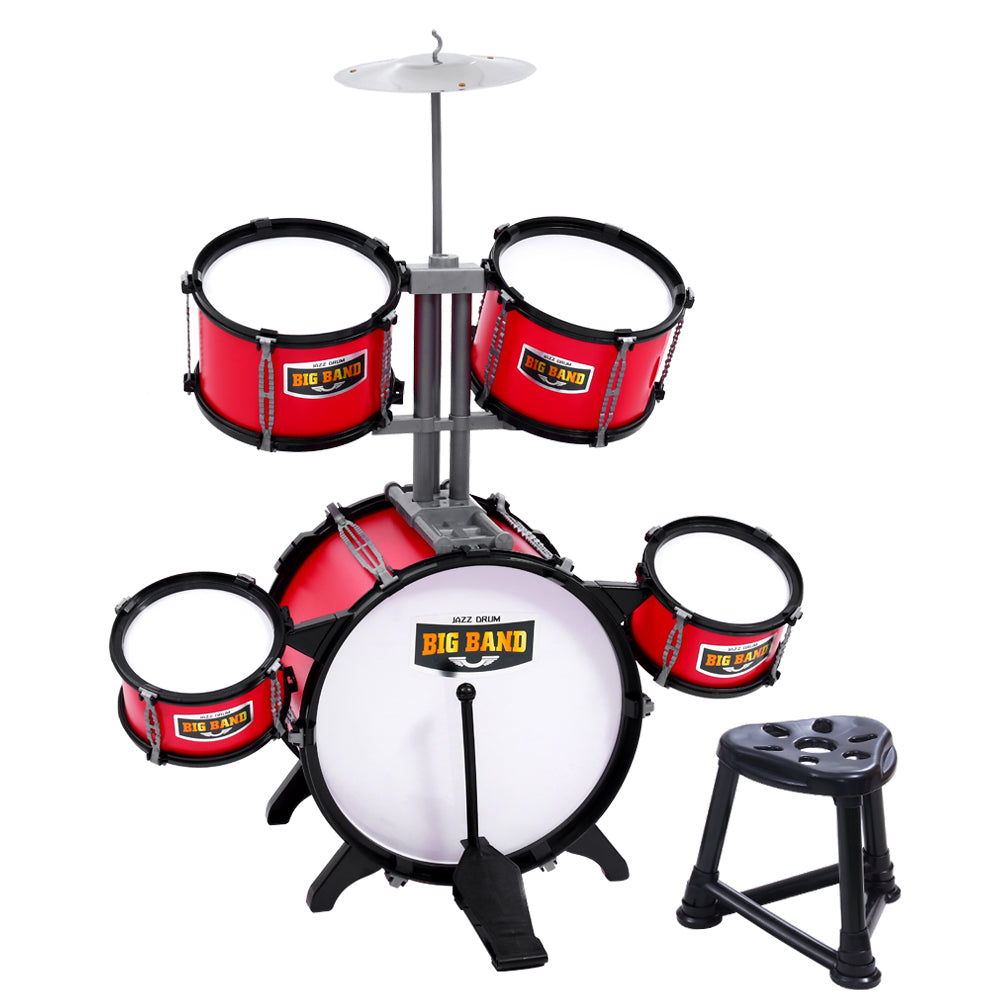 Drum Set Junior Drums Kit Musical Play Toys Childrens Mini Big Band Keezi