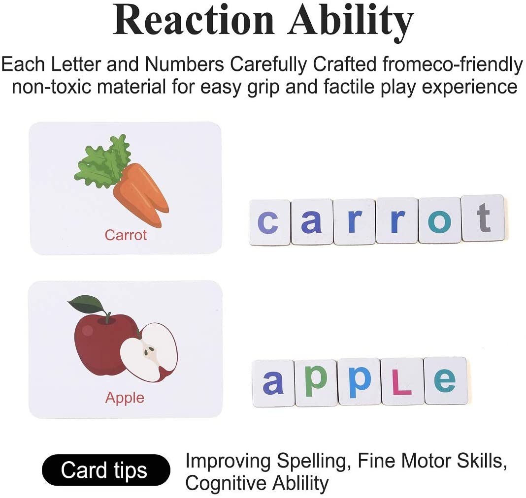 Magnetic Letters and Numbers education tin with flashcards